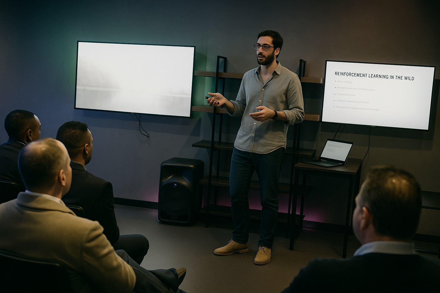 Professional presentation in modern meeting room